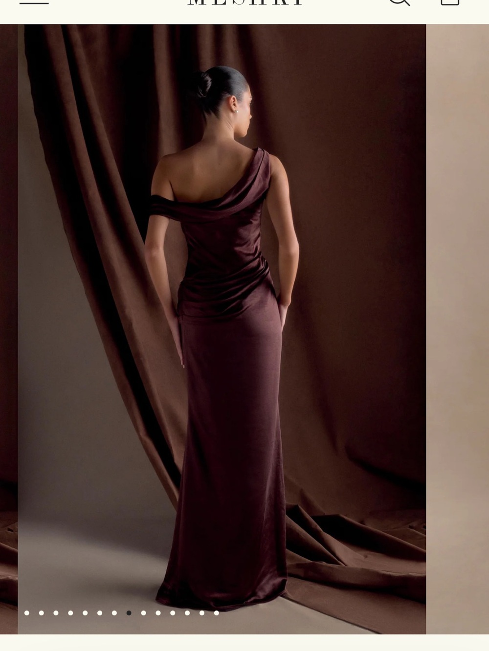 Meshki Chocolate Brown Evening Gown never worn - Picture 3 of 5